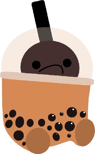 Boba Review Mascot Sad